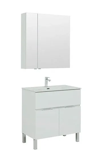 Комплект мебели Aquanet Алвита New 80 1 ящик, 2 дверцы, белый матовый