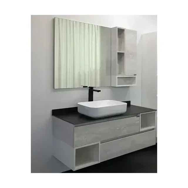 Комплект мебели Comforty Прага 120 дуб белый с графитовой столешницей (раковина Comforty T-Y9378)