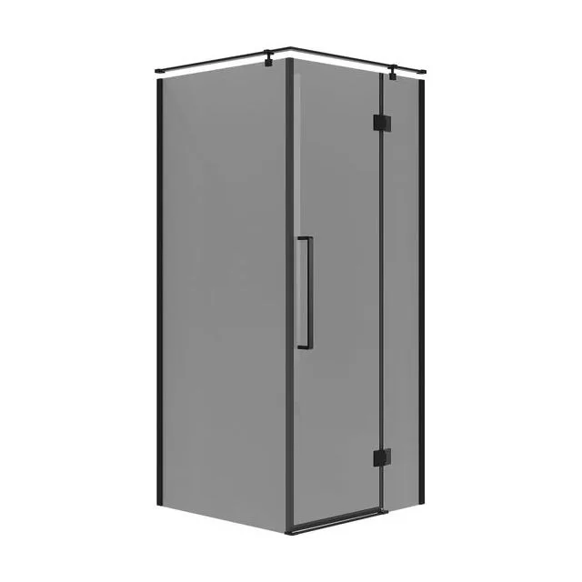 Душевое ограждение Niagara Nova NG-2832-34BLACK (100х100х195) квадрат,черный матовый,дверь распашная,стекло тонированное