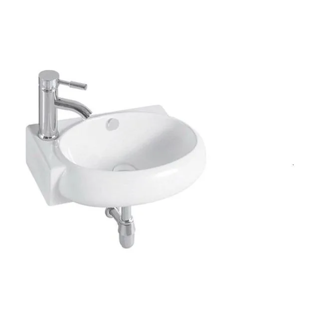 Раковина подвесная угловая AQUATEK AQ5303-00 420*280*145 мм , смеситель слева