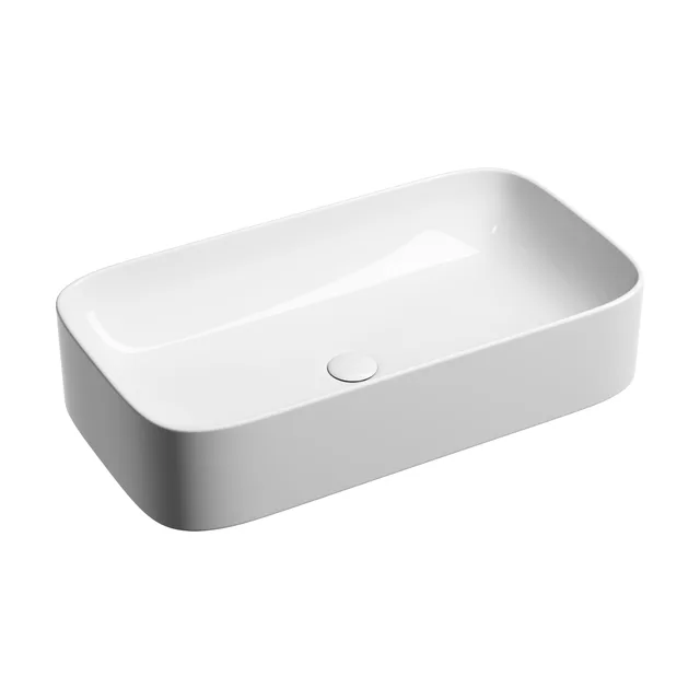 Раковина из сантехнического фарфора Ceramica Nova Элемент (Element) 71 см CN6054 накладная цвет белый
