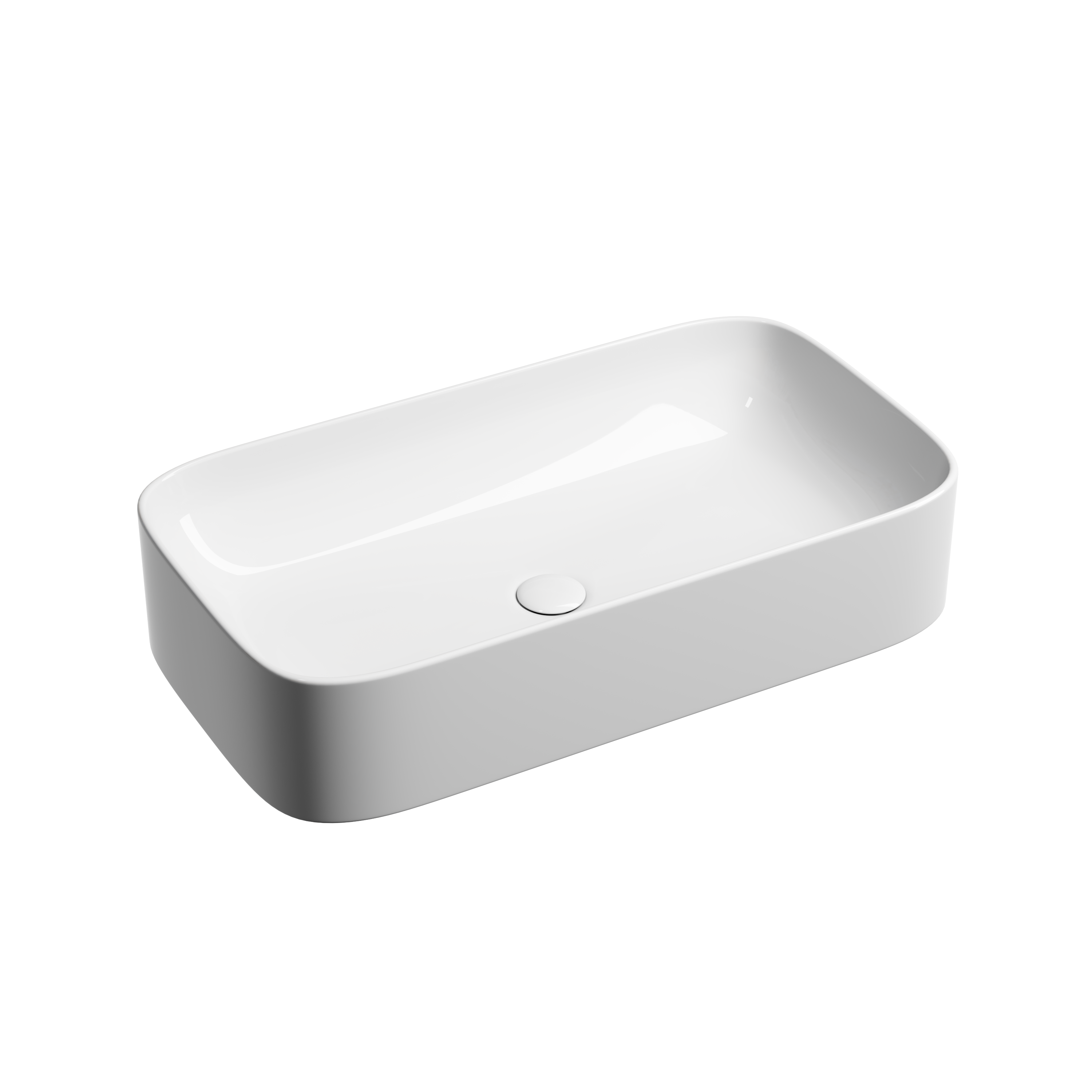 Раковина из сантехнического фарфора Ceramica Nova Элемент (Element) 71 см CN6054 накладная цвет белый