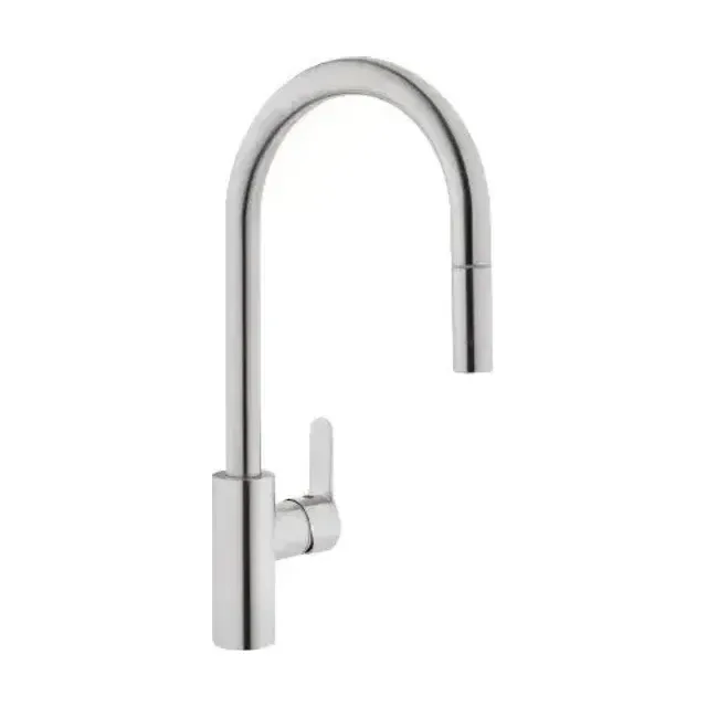 Смеситель Vitra Inox A42153EXP для кухни с выдвижным изливом хром