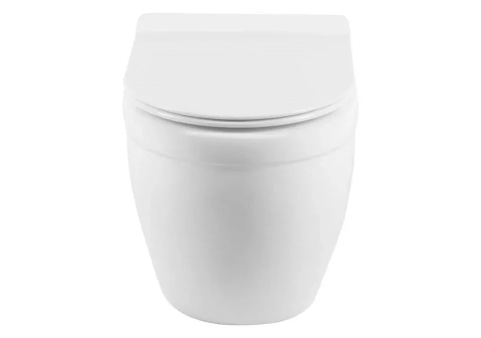 Подвесной унитаз Aquanet Glide-W 34,5*52 безободковый с крышкой-сиденьем микролифт Slim