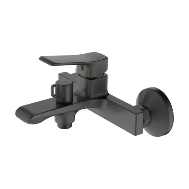 Смеситель Haiba HB60792-3 для ванны и душа оружейная сталь