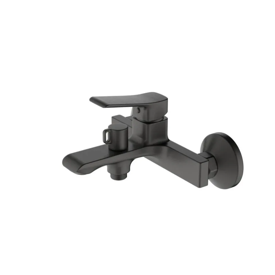 Смеситель Haiba HB60792-3 для ванны и душа оружейная сталь