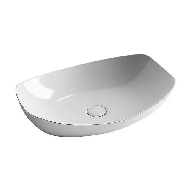 Раковина из сантехнического фарфора Ceramica Nova Элемент (Element) 56 см CN5016 накладная цвет белый