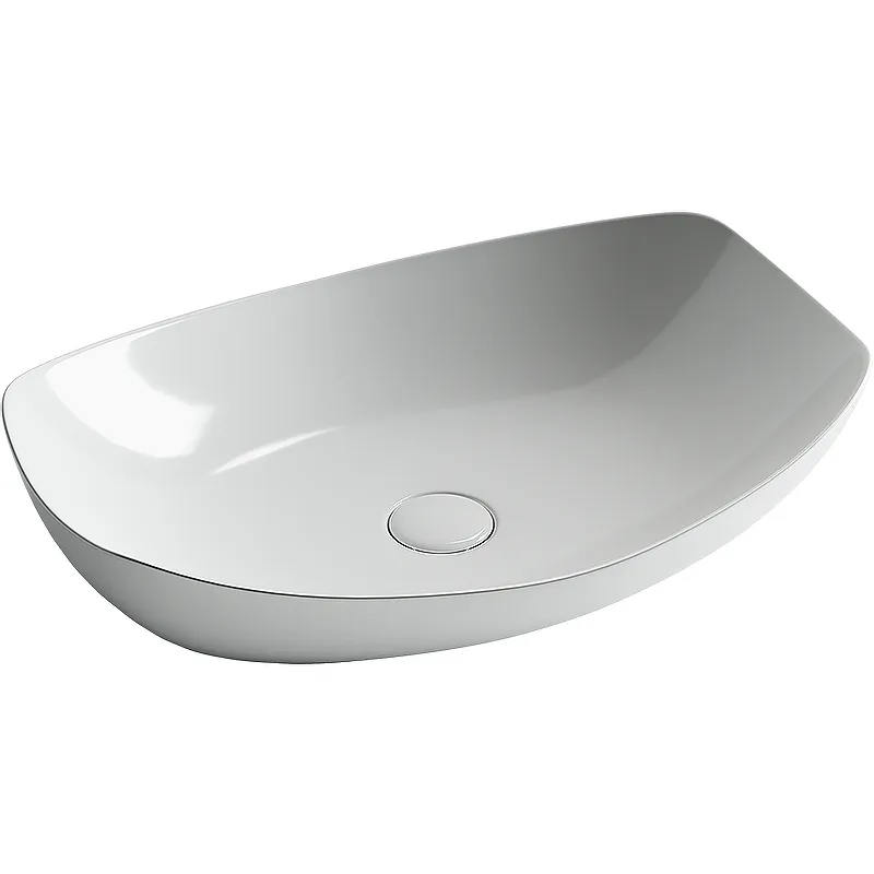 Раковина из сантехнического фарфора Ceramica Nova Элемент (Element) 56 см CN5016 накладная цвет белый