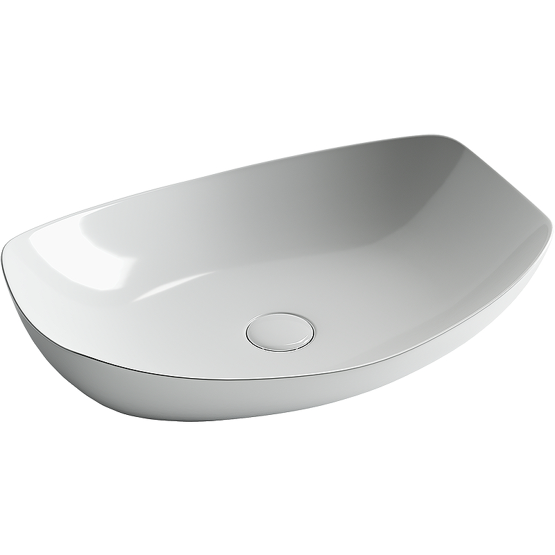 Раковина из сантехнического фарфора Ceramica Nova Элемент (Element) 56 см CN5016 накладная цвет белый