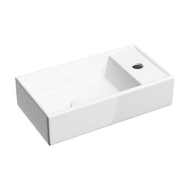 Раковина из сантехнического фарфора Ceramica Nova Элемент (Element) 42 см CN6051L подвесная цвет белый