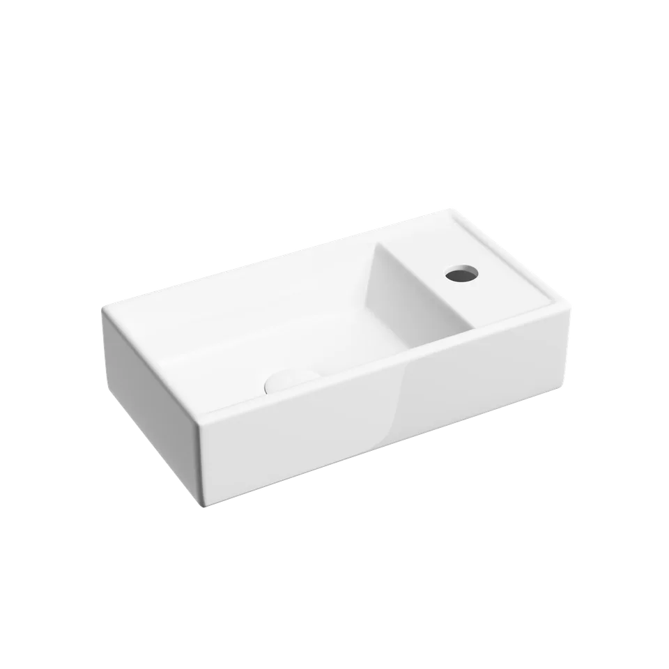 Раковина из сантехнического фарфора Ceramica Nova Элемент (Element) 42 см CN6051L подвесная цвет белый