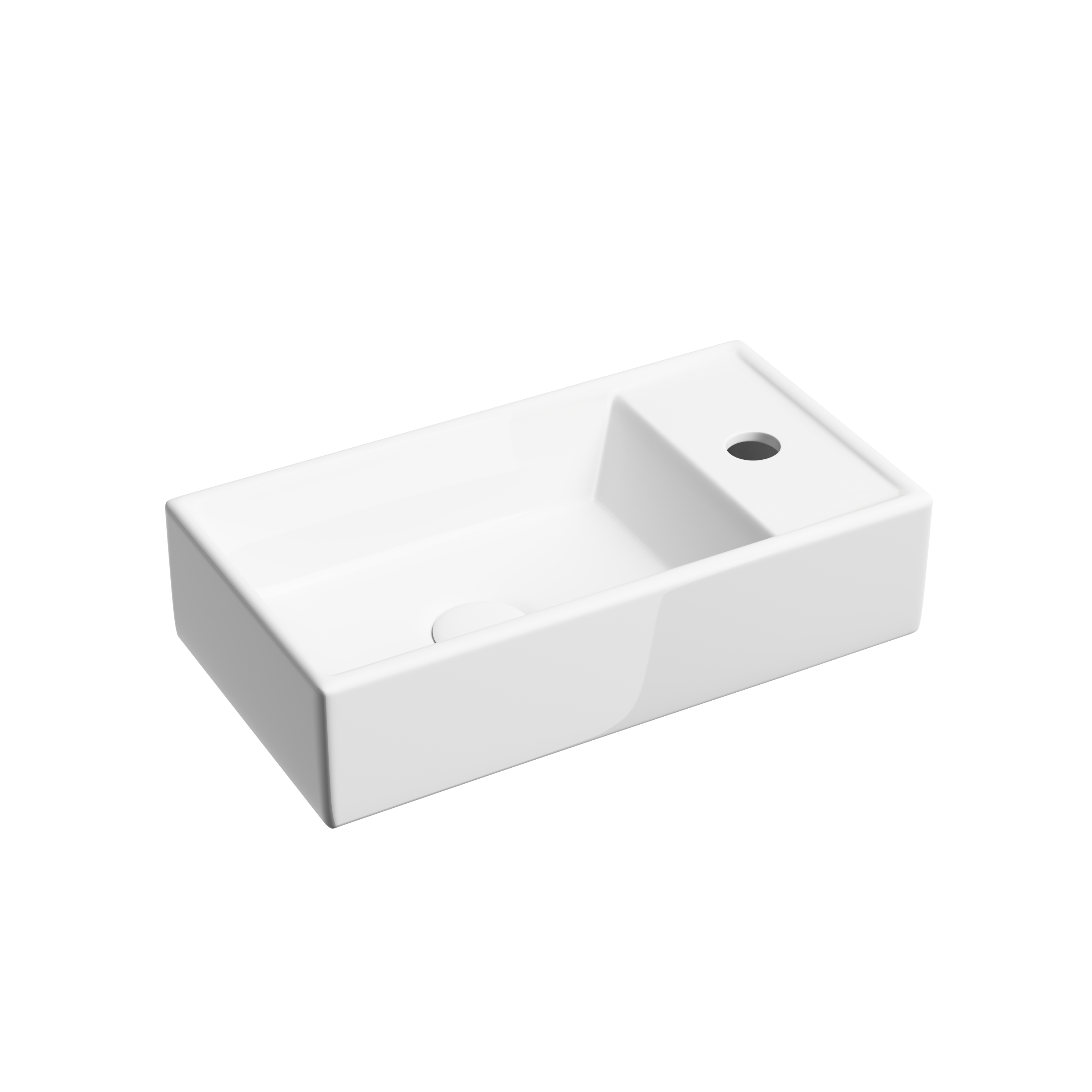 Раковина из сантехнического фарфора Ceramica Nova Элемент (Element) 42 см CN6051L подвесная цвет белый