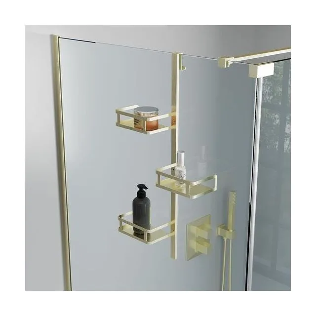 Полка для душевого ограждения Moderno, 650x120x324, золото брашинг