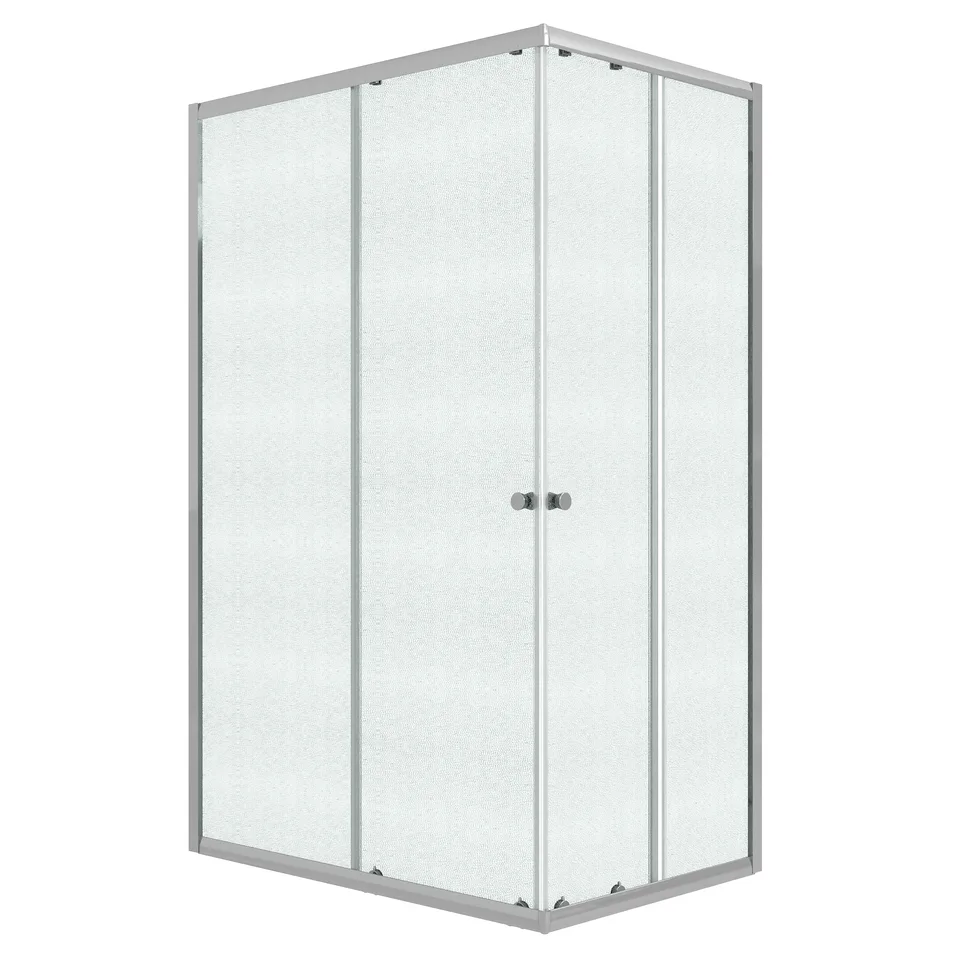 Душевое ограждение Niagara Eco NG-1018-14QMT (100х80х190) прямоугольник,раздвижное,хром,стекло матовое,1 место