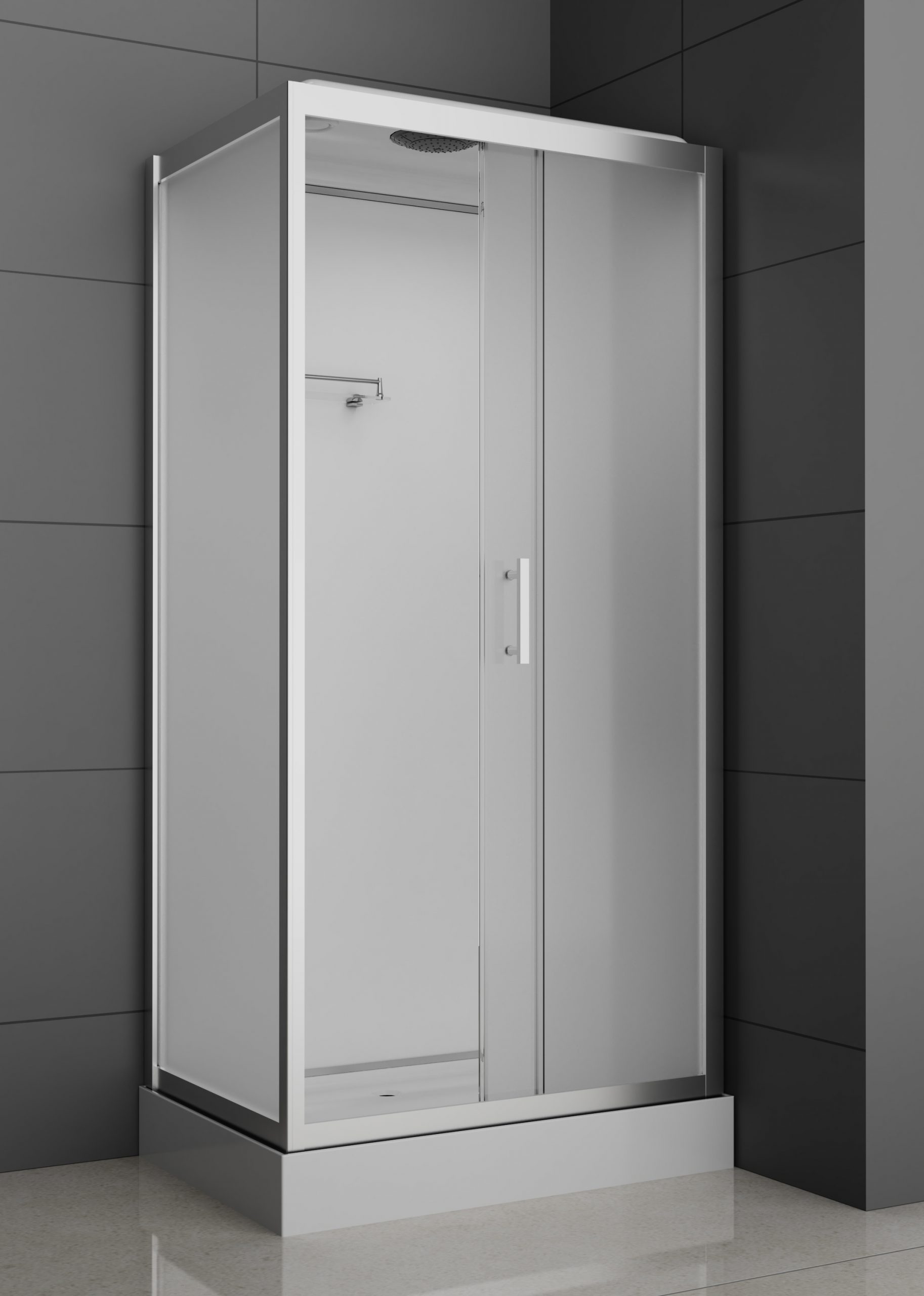Душевая кабина ODA-8801 м/с silver 120 x 80 x 215
