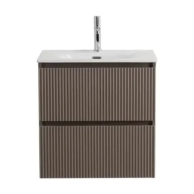 Тумба с раковиной BelBagno Uno-Mini 60 бежевая матовая