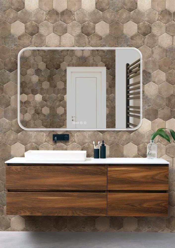 Зеркало Silver Mirrors Стив-3 120*80 с Led-подсветкой сенсорный выключатель и часы