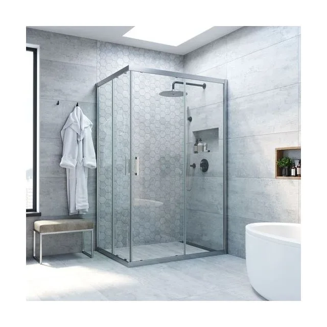 Душевой уголок ZA-F NOVO h2000 110*100 07 crystalvision, профиль матовый хром, стекло crystalvision