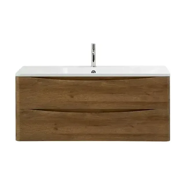 Тумба с раковиной BelBagno Аква (Acqua) 120 дуб рустик (с белой раковиной)