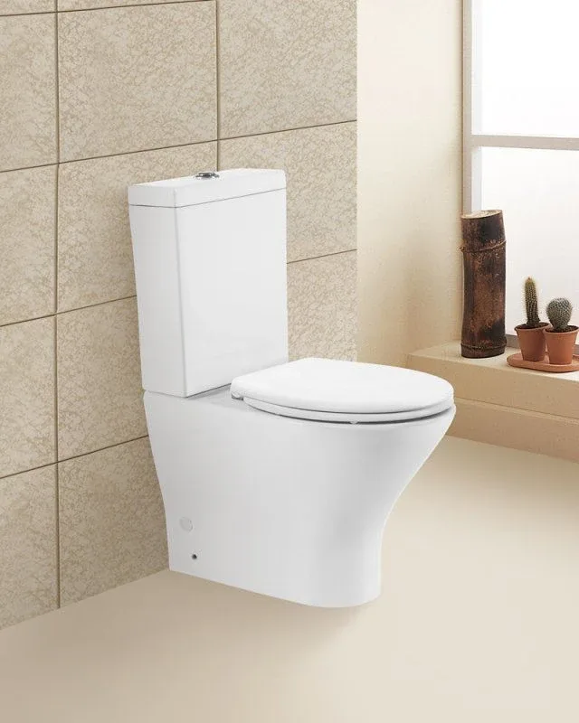 Унитаз-компакт BelBagno Аква (Acqua) BB340CPR безободковый,горизонтальный выпуск с крышкой-сиденьем BB2020-1SC