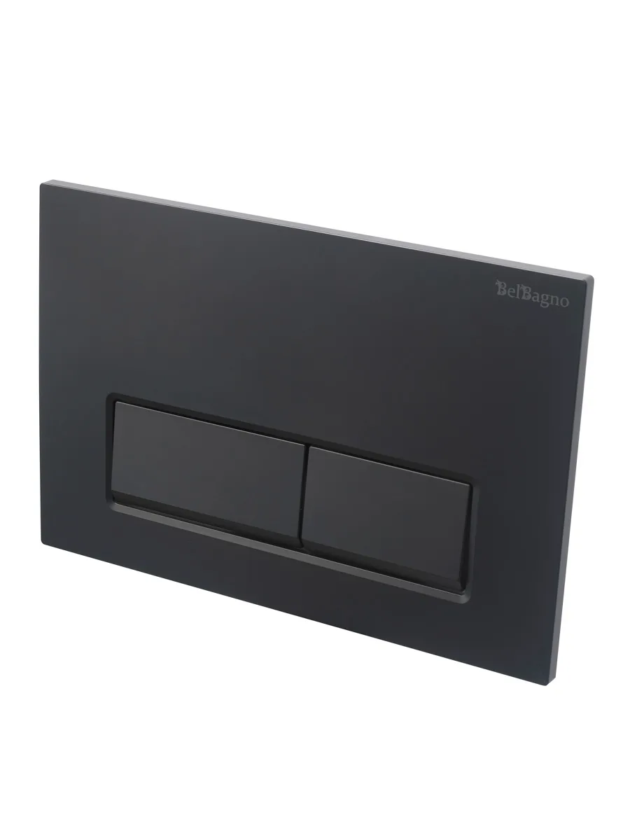 Кнопка смыва BelBagno BB-15R-NERO.M, черный матовый