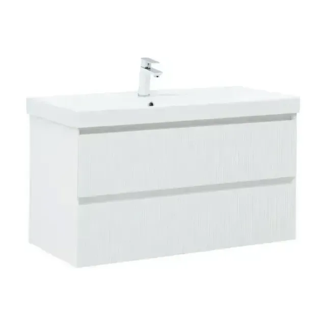 Тумба с раковиной Aquanet Альтера 100 белый матовый