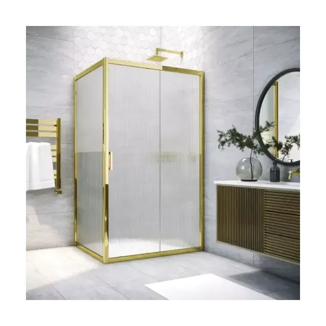 Душевой уголок ZP+ZPV TUR NOVO 110*95 09 Moru, профиль золото глянцевое, стекло Moru