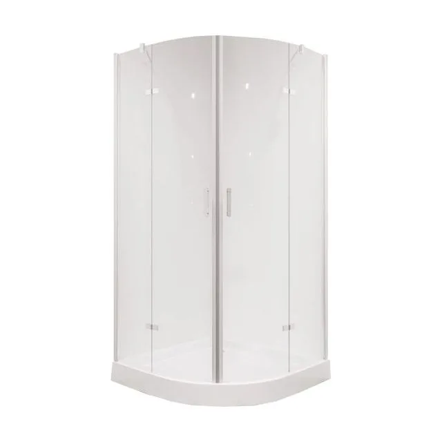 Душевое ограждение Niagara Nova NG-6616-08 (100х100х190) Угловая,хром,двери распашные,стекло прозрачное