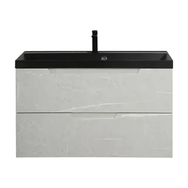Тумба с раковиной BelBagno Виттория (Vittoria) 80 торос белый (с черной раковиной)