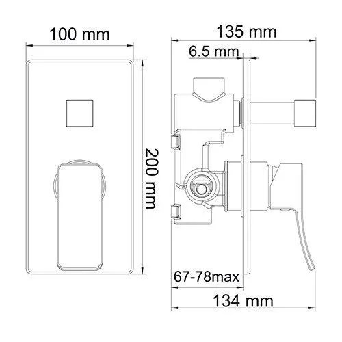 Смеситель WasserKRAFT Aller 10641WHITE для ванны и душа скрытый монтаж