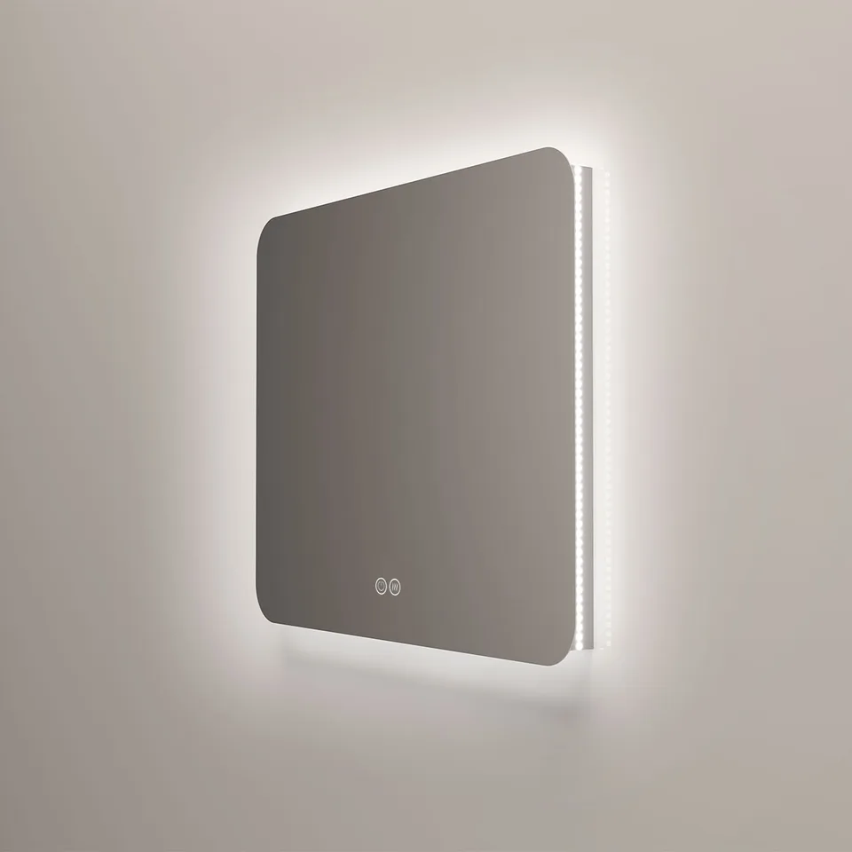 Зеркало с подсветкой VLM-3BE8008-2 800х800 c сенсорным выключателем и диммером, антизапотевание