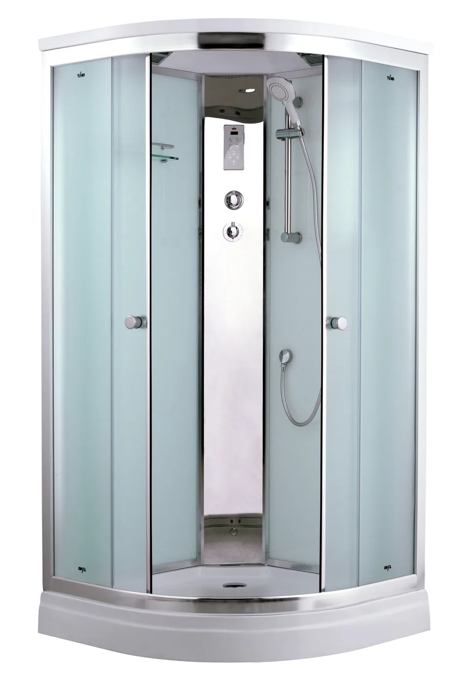 Timo Comfort T-8801 Fabric Glass душевая кабина 100*100*22+турецкая баня хамам+стульчик прозрачный