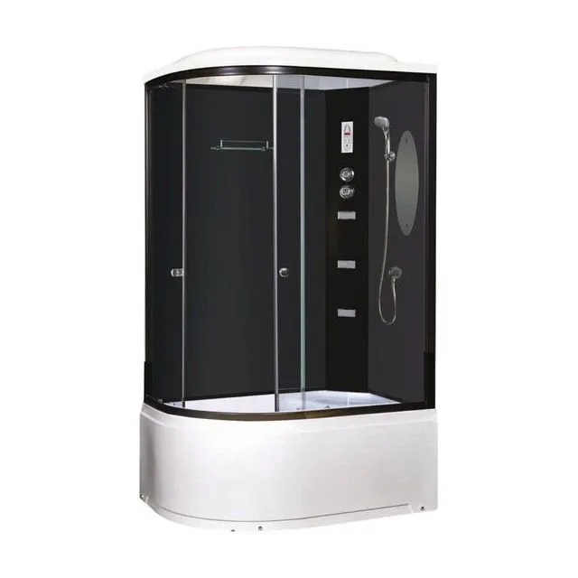 Душевая кабина Niagara Ultra NG-214-01RN (120х80х220) высокий поддон(48см),черный,стекло тонированное