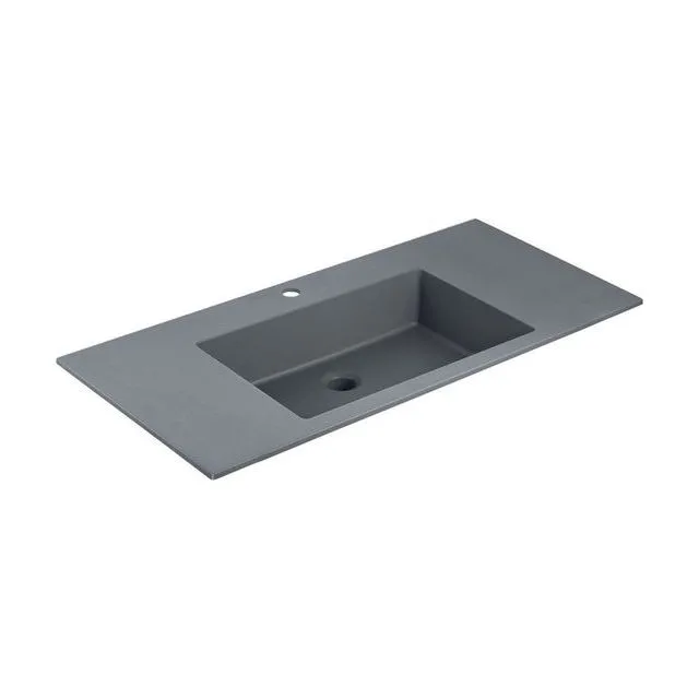 Раковина из кварца Vincea 100 см VCB-13100G встраиваемая цвет серый матовый