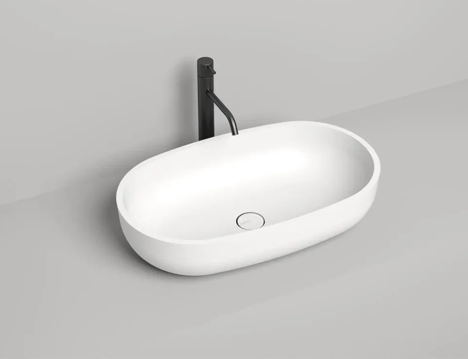 Накладная раковина Salini Gloria 05 S-Stone 64*38,5 белая матовая