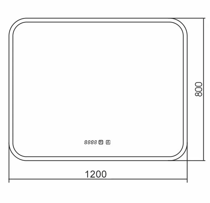 Зеркало Silver Mirrors Стив-3 120*80 с Led-подсветкой сенсорный выключатель и часы