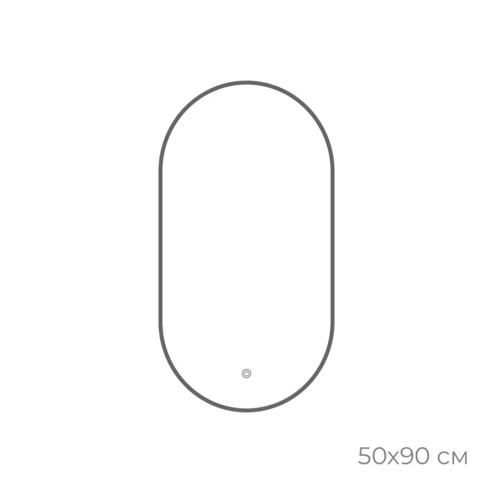 Зеркало Fixsen FX-3090F 50*90 с led-подсветкой графит