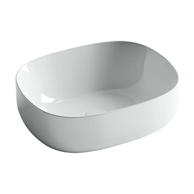 Раковина из сантехнического фарфора Ceramica Nova Элемент (Element) 46 см CN6018 накладная цвет белый