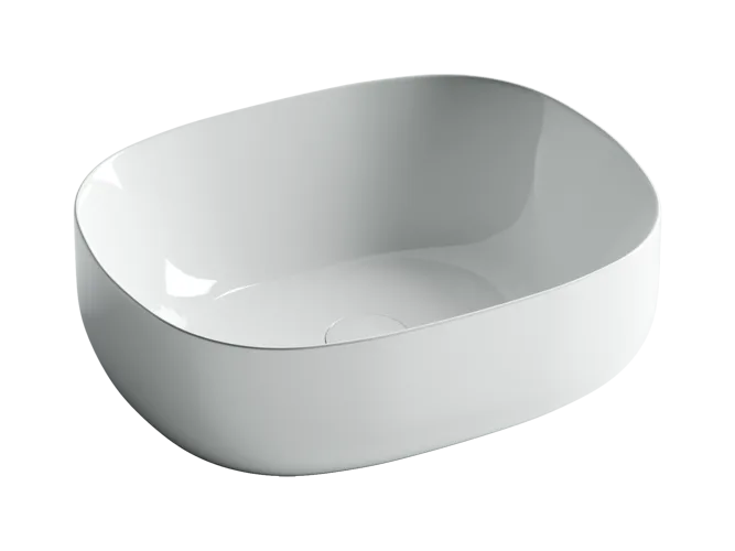 Раковина из сантехнического фарфора Ceramica Nova Элемент (Element) 46 см CN6018 накладная цвет белый