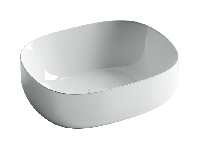 Раковина из сантехнического фарфора Ceramica Nova Элемент (Element) 46 см CN6018 накладная цвет белый