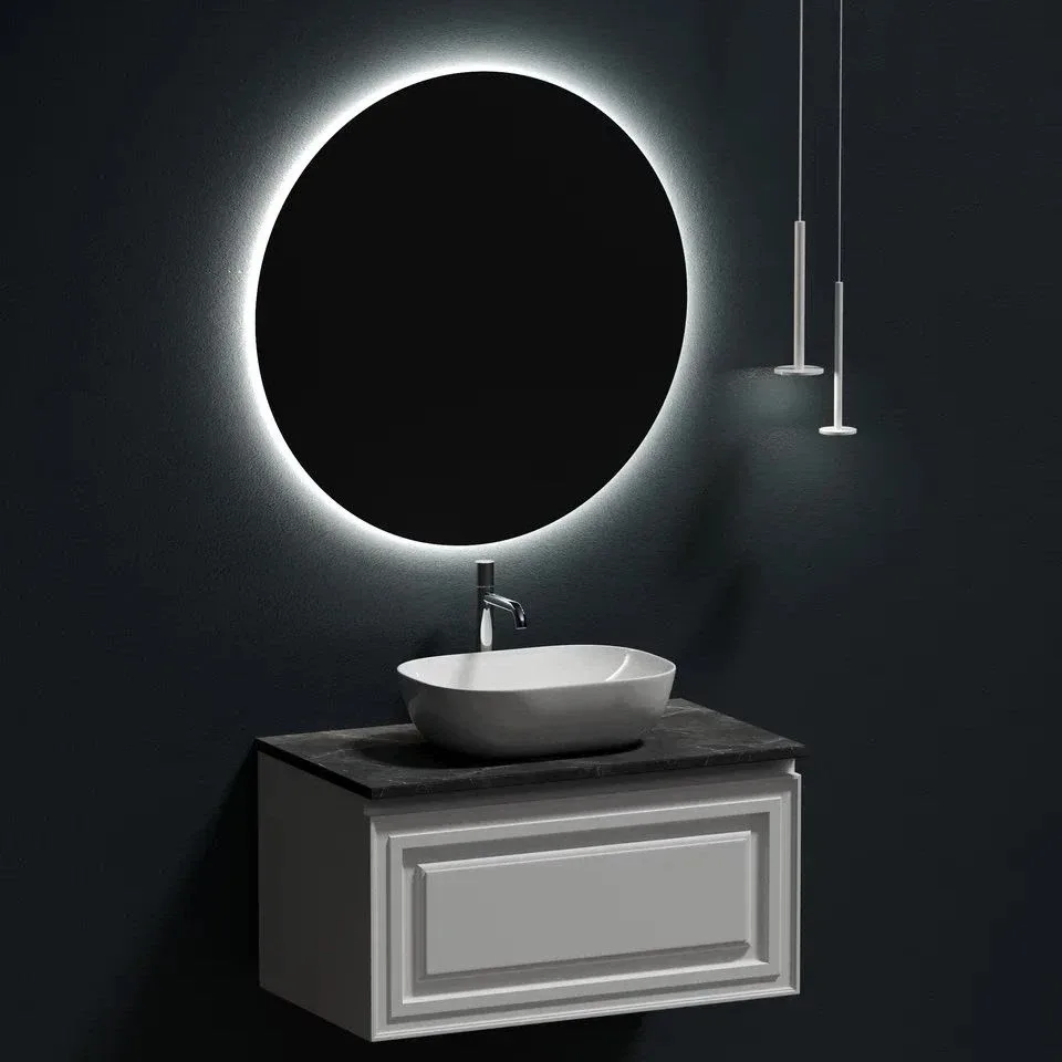Столешница Sancos TT80A1X 80*46 Black sky с отверстием под смеситель