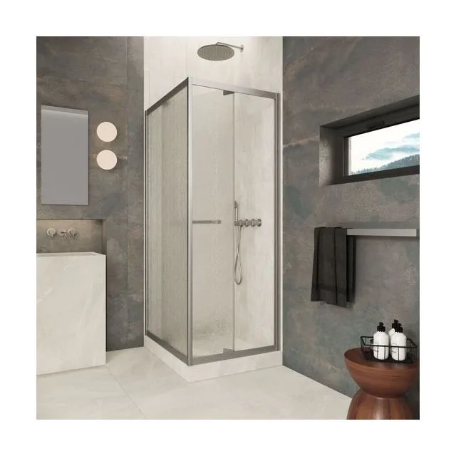 Душевой уголок Z+ZPV Inside 80*90 11 02 профиль оружейная сталь стекло шиншилла