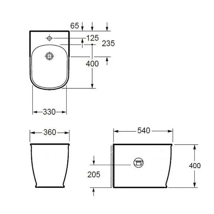 Напольное биде Imex Genesis B10150 36*54
