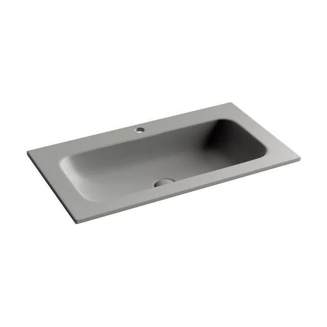 Раковина из сантехнического фарфора Ceramica Nova Грация (Grace) 81 см CN7012MH накладная цвет антрацит матовый