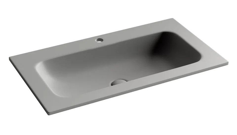 Раковина из сантехнического фарфора Ceramica Nova Грация (Grace) 81 см CN7012MH накладная цвет антрацит матовый