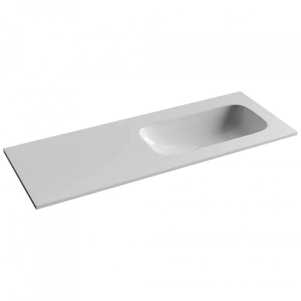 Раковина из сантехнического фарфора Ceramica Nova Грация (Grace) 121 см CN7021wx накладная цвет белый