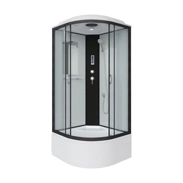 Душевая кабина Niagara Classic NG-6707-14P (80х80х215) высокий поддон(40см),черный,стекло прозрачное