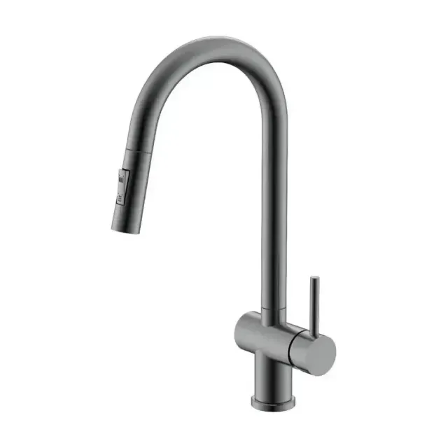 Смеситель Splenka S204.49.09 для кухни с выдвижным изливом графит