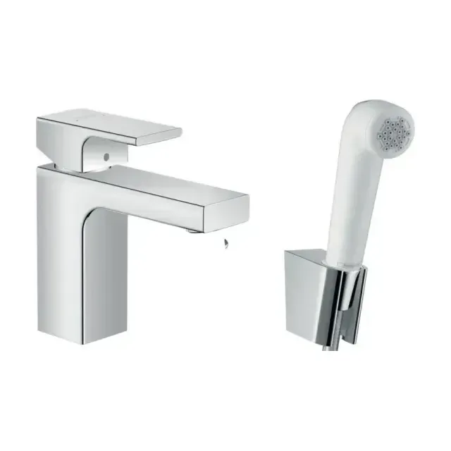 Смеситель Hansgrohe Vernis Shape 71216000 для раковины с гигиеническим душем хром