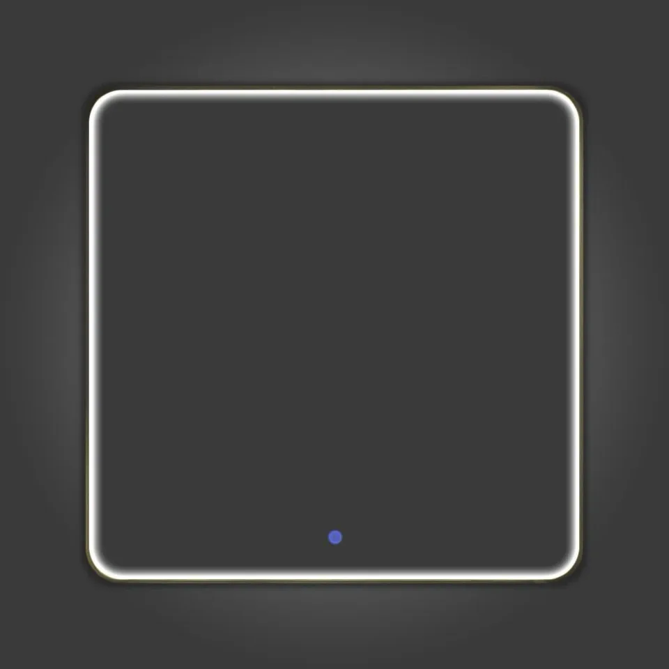 Зеркало Comforty Сириус 80 LED-подсветка, в серебряной алюминиевой раме, холодный свет, сенсор